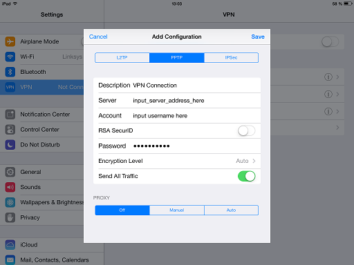 How to setup VPN in iphone, iPod Touch, iPad